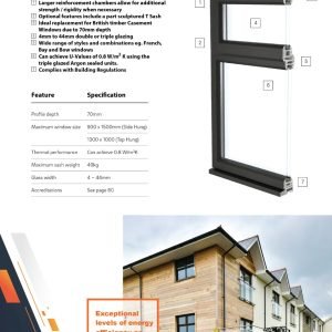 Rehau total 70c caasement window